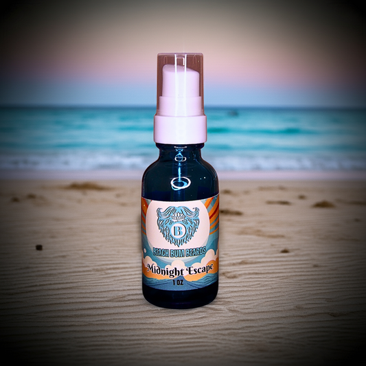 Liquid Beard Butter - Midnight Escape - Juicy Peach Sweet Plum Earthy Patchouli