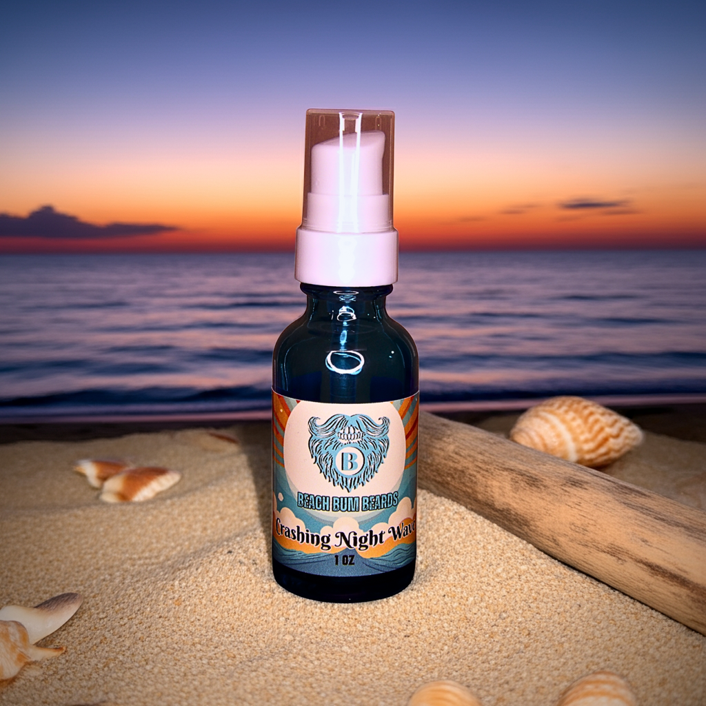 Liquid Beard Butter - Crashing Night Waves - Frankincense Calming Lavender Earthy Sandalwood