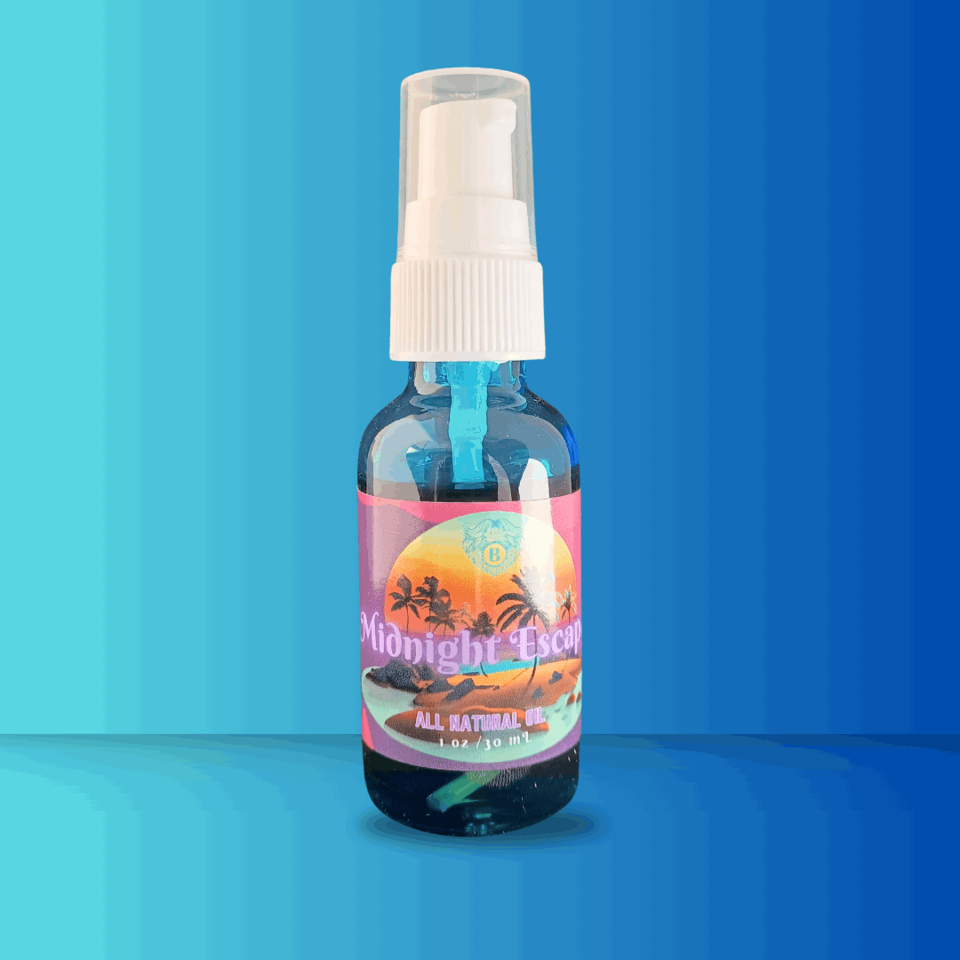 Midnight Escape- Beard Oil - Juicy Peach Sweet Plum Earthy Patchouli