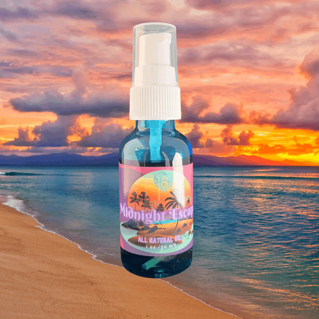 Midnight Escape- Beard Oil - Juicy Peach Sweet Plum Earthy Patchouli