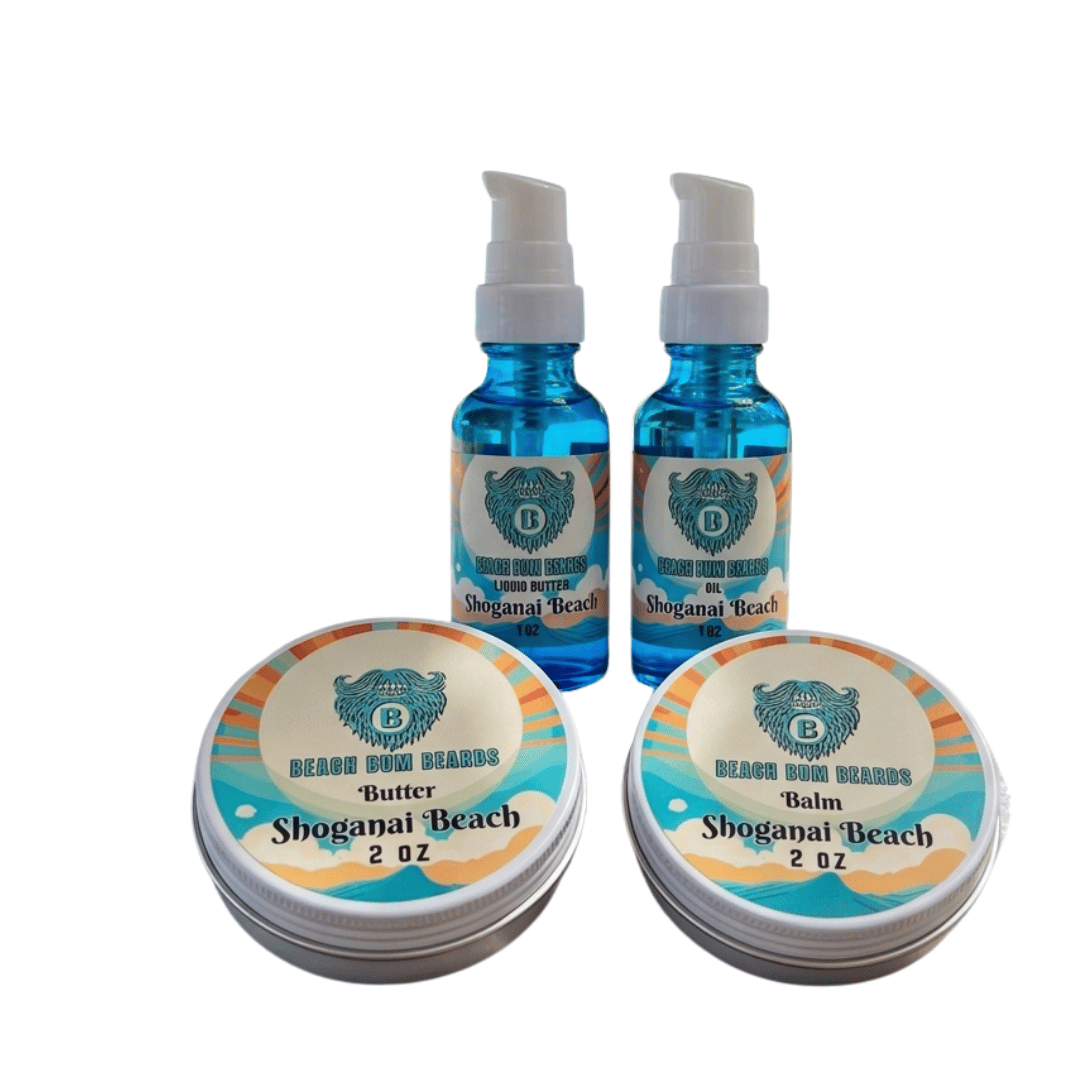 Shoganai Beach Complete Set -Beard Oil, Beard Butter, Beard Balm, Liquid Beard Butter