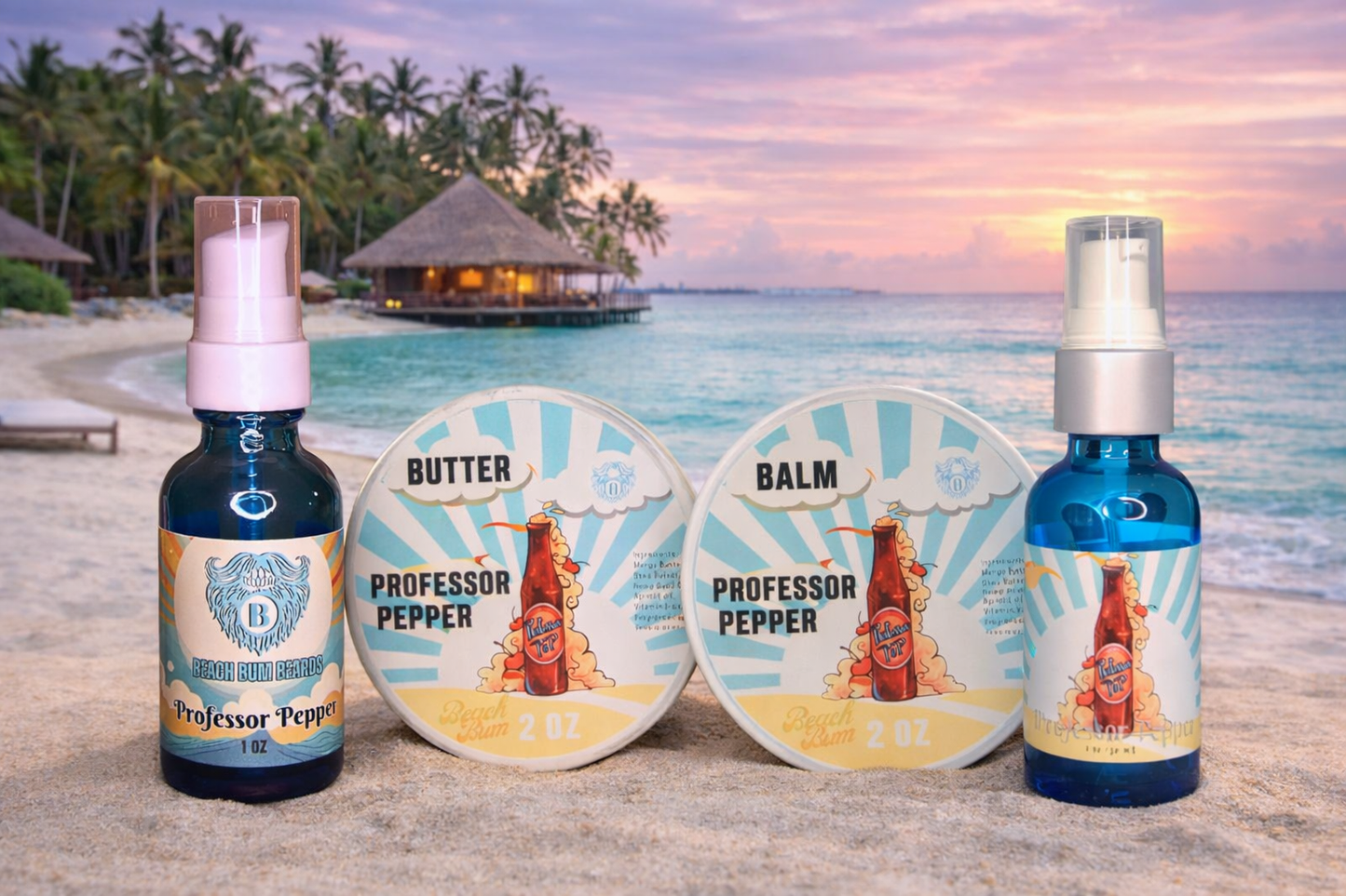 Professor Pepper Complete Set -Beard Oil, Beard Balm, Beard Butter, Liquid Beard Butter