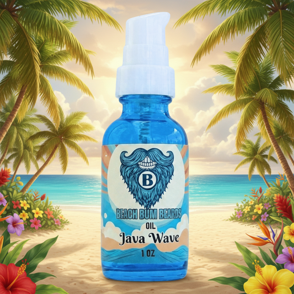 Java Wave Beard Oil — Warm Spice, Dark Amber, Coffee