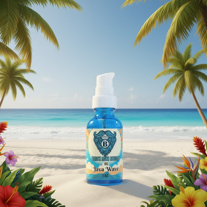 Java Wave Beard Oil — Warm Spice, Dark Amber, Coffee