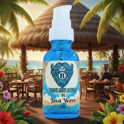 Java Wave Beard Oil — Warm Spice, Dark Amber, Coffee