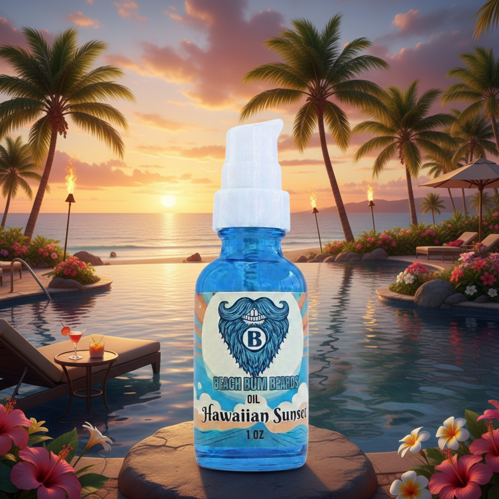Hawaiian Sunset Beard Oil — Coconut, Pineapple, Vanilla