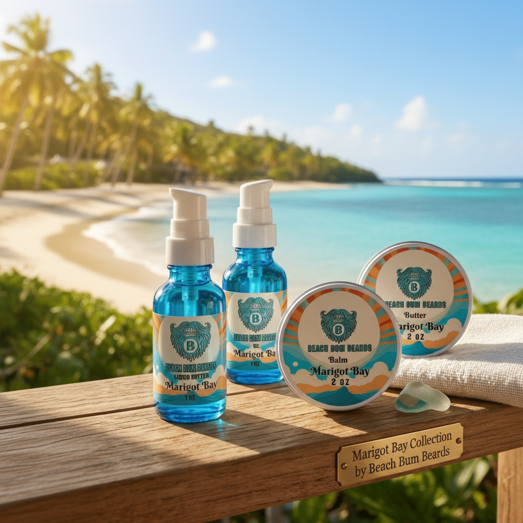 MARIGOT BAY Complete Set -Beard Oil, Beard Butter, Beard Balm, Liquid Beard Butter