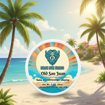 Old San Juan Beard Balm — Spiced Rum, Pineapple, Coconut
