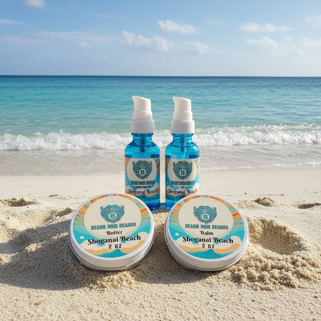 Shoganai Beach Complete Set -Beard Oil, Beard Butter, Beard Balm, Liquid Beard Butter