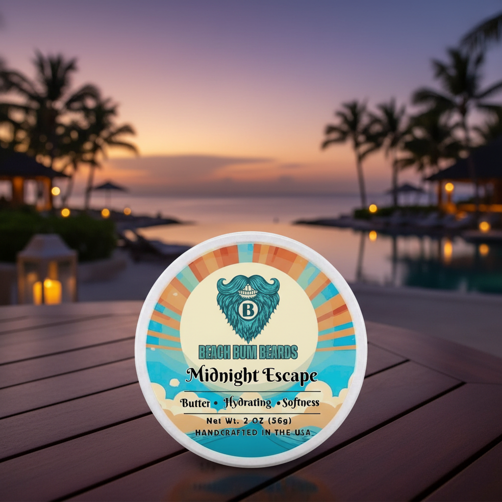 Midnight Escape Beard Butter — Dark Plum, Vanilla, Patchouli
