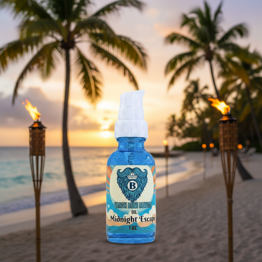 Midnight Escape Beard Oil — Dark Plum, Vanilla, Patchouli