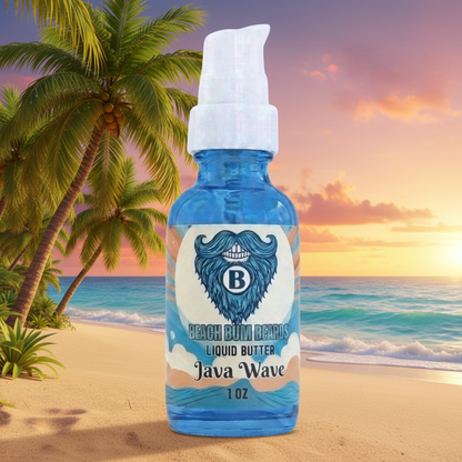 Java Wave Liquid Beard Butter — Warm Spice, Dark Amber, Coffee