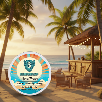 Java Wave Beard Balm — Warm Spice, Dark Amber, Coffee