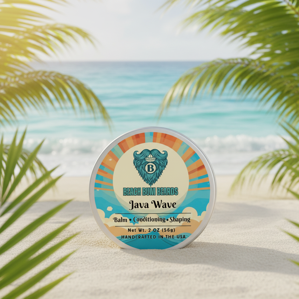 Java Wave Beard Balm — Warm Spice, Dark Amber, Coffee