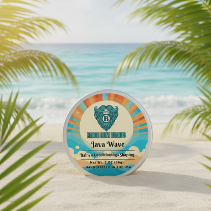 Java Wave Beard Balm — Warm Spice, Dark Amber, Coffee