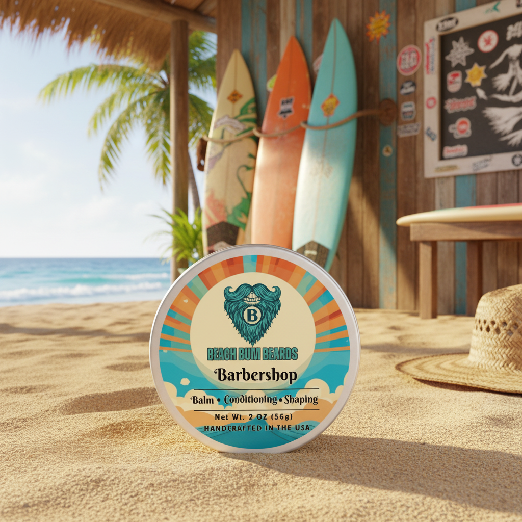 Barbershop Beard Balm — Bay Rum, Sandalwood, Lemon