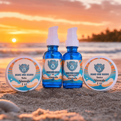 Niumalu Complete Set -Beard Oil, Beard Butter, Beard Balm, Liquid Beard Butter