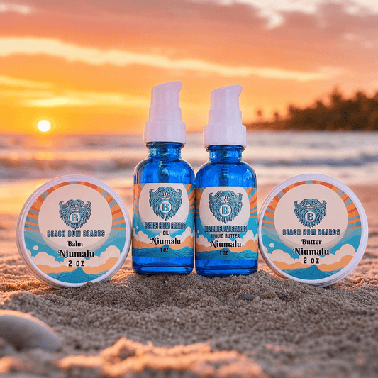 Niumalu Complete Set -Beard Oil, Beard Butter, Beard Balm, Liquid Beard Butter
