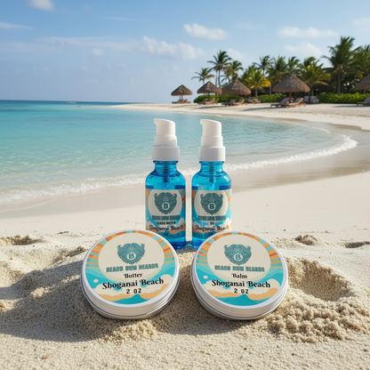 Shoganai Beach Complete Set -Beard Oil, Beard Butter, Beard Balm, Liquid Beard Butter