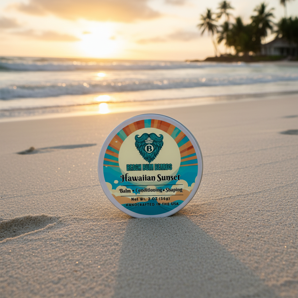 Hawaiian Sunset Beard Balm — Coconut, Pineapple, Vanilla