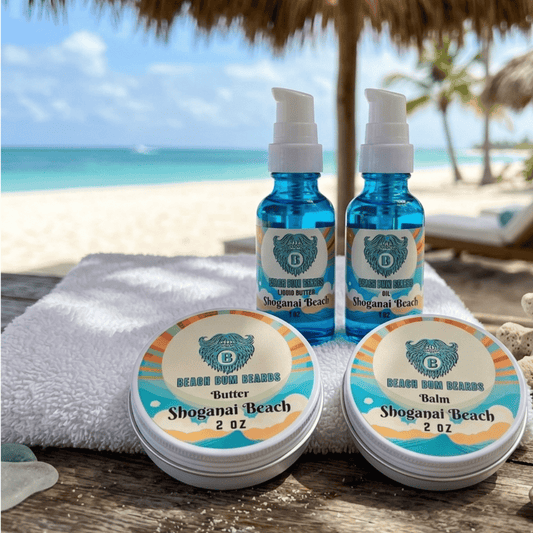 Shoganai Beach Complete Set -Beard Oil, Beard Butter, Beard Balm, Liquid Beard Butter