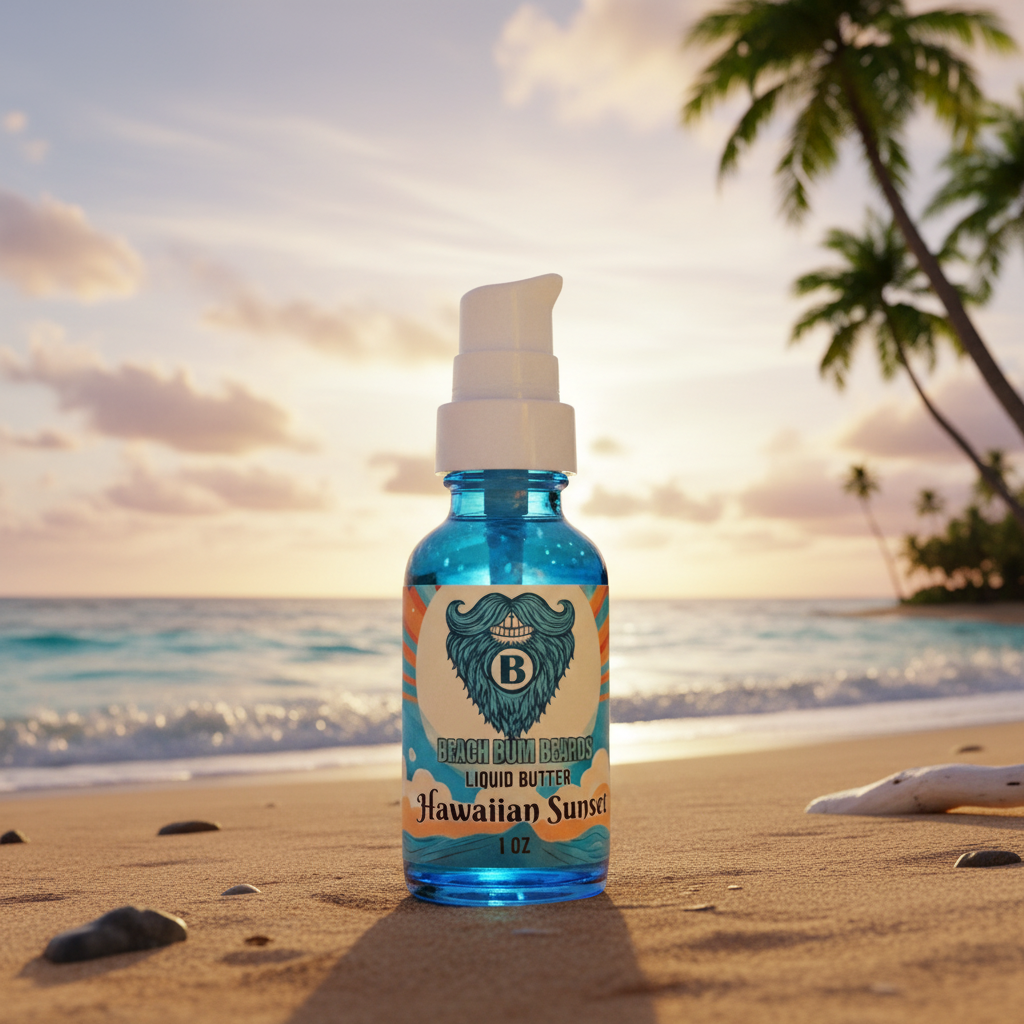 Hawaiian Sunset Liquid Beard Butter — Coconut, Pineapple, Vanilla